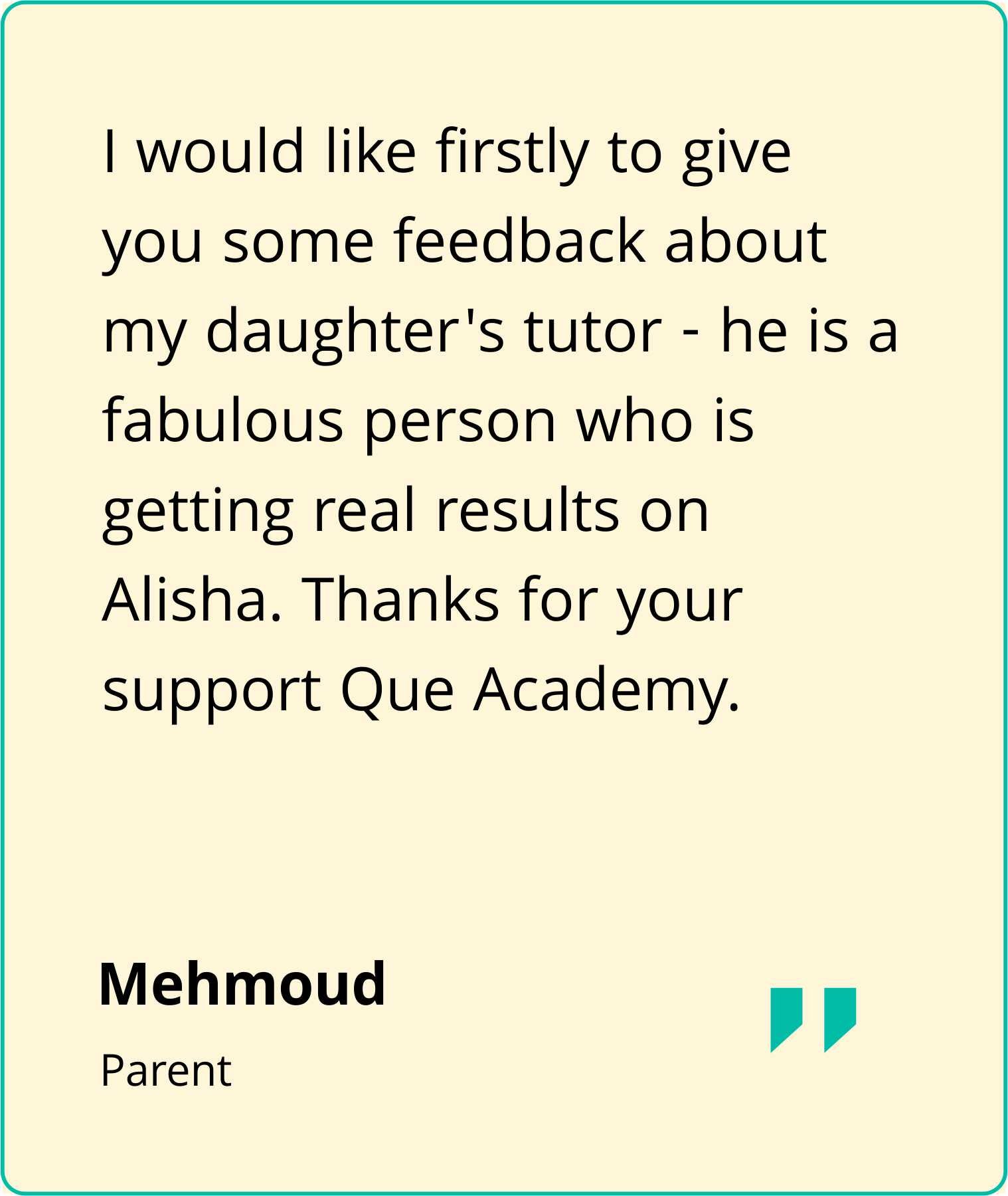 Que Academy Testimonial5
